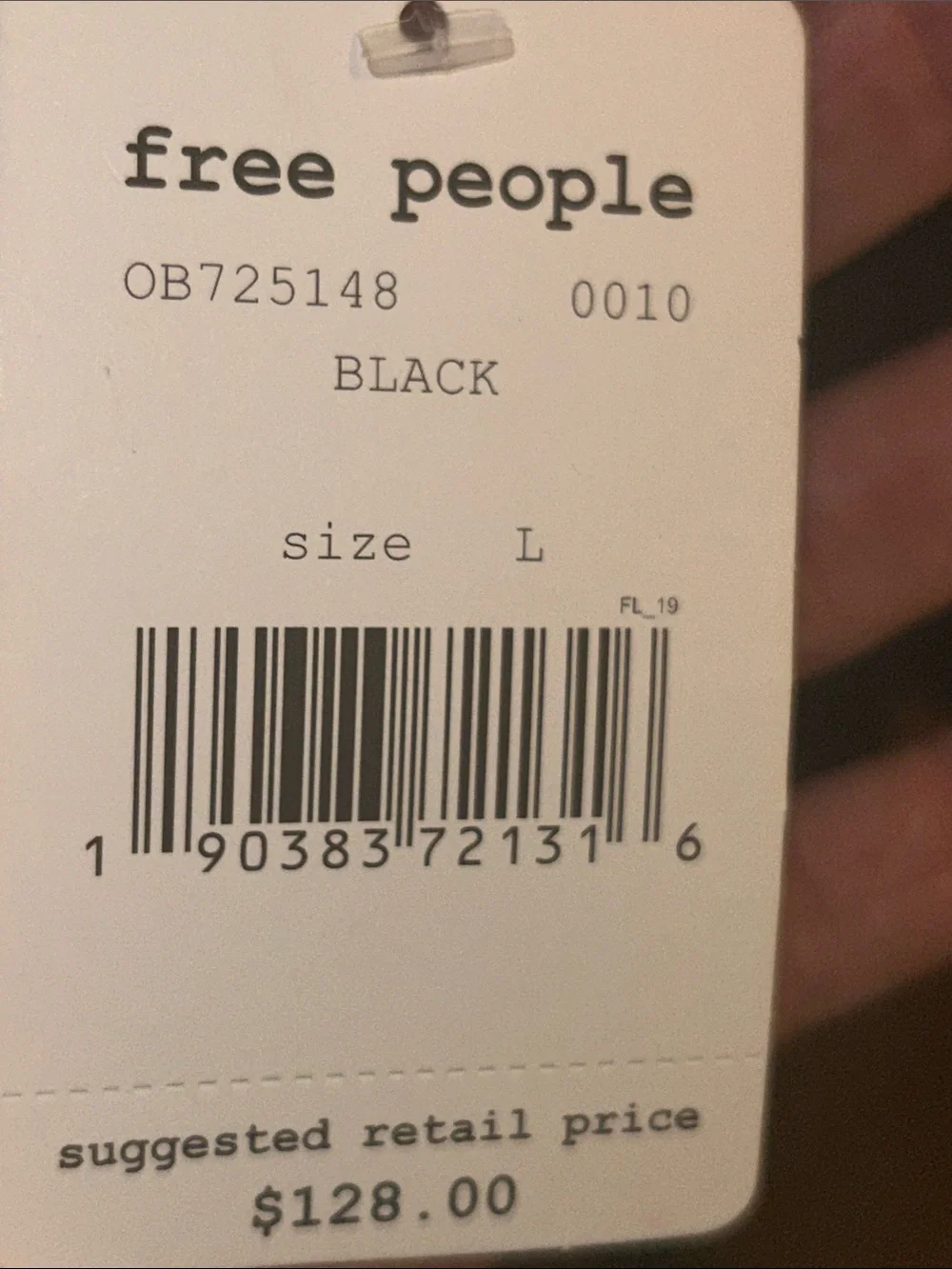 NWT Free People Black Tunic Top - Size L